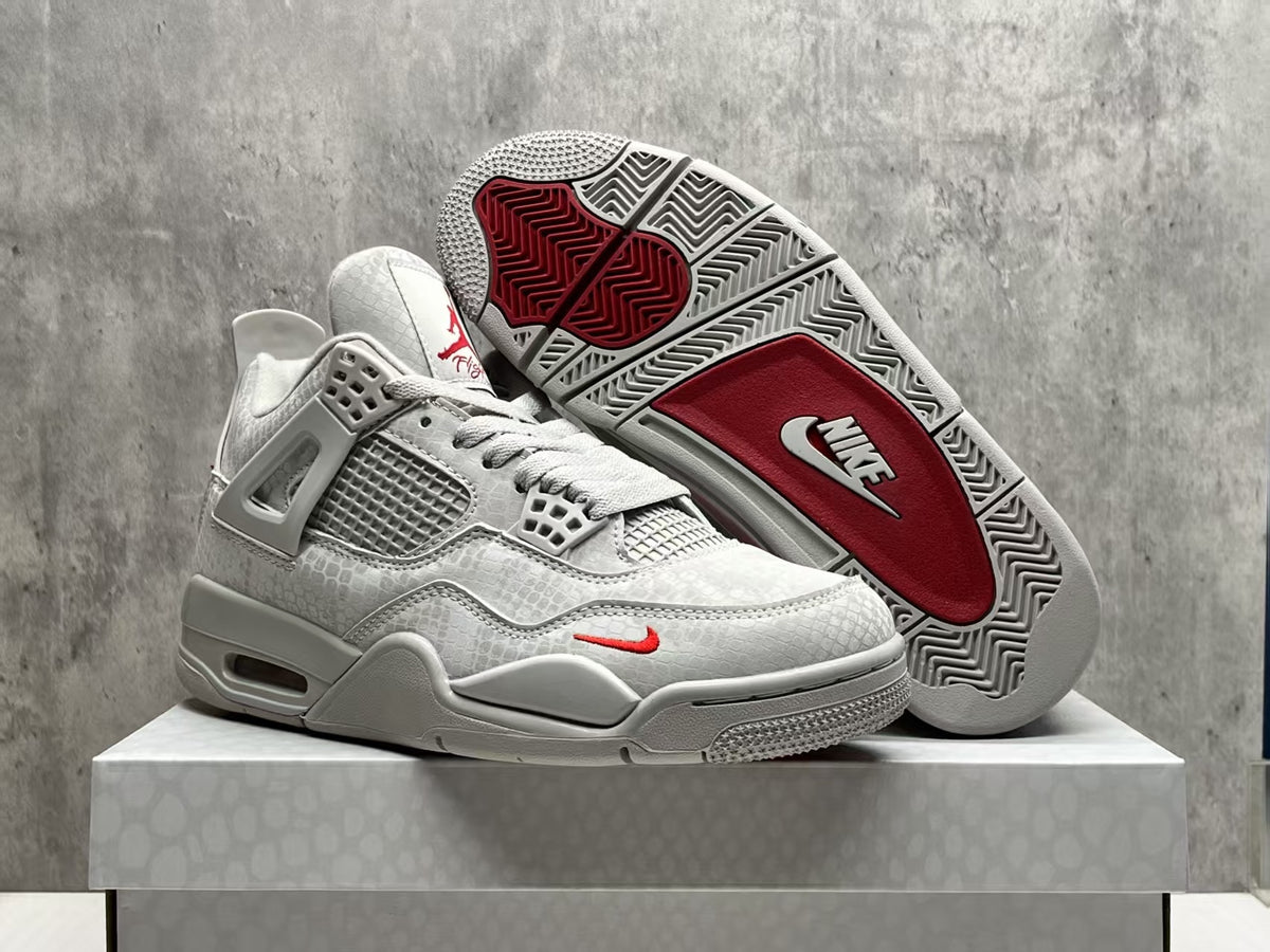 Air Jordan 4 x Nigel Sylvester Retro OG “Brick After Brick” Grey Red