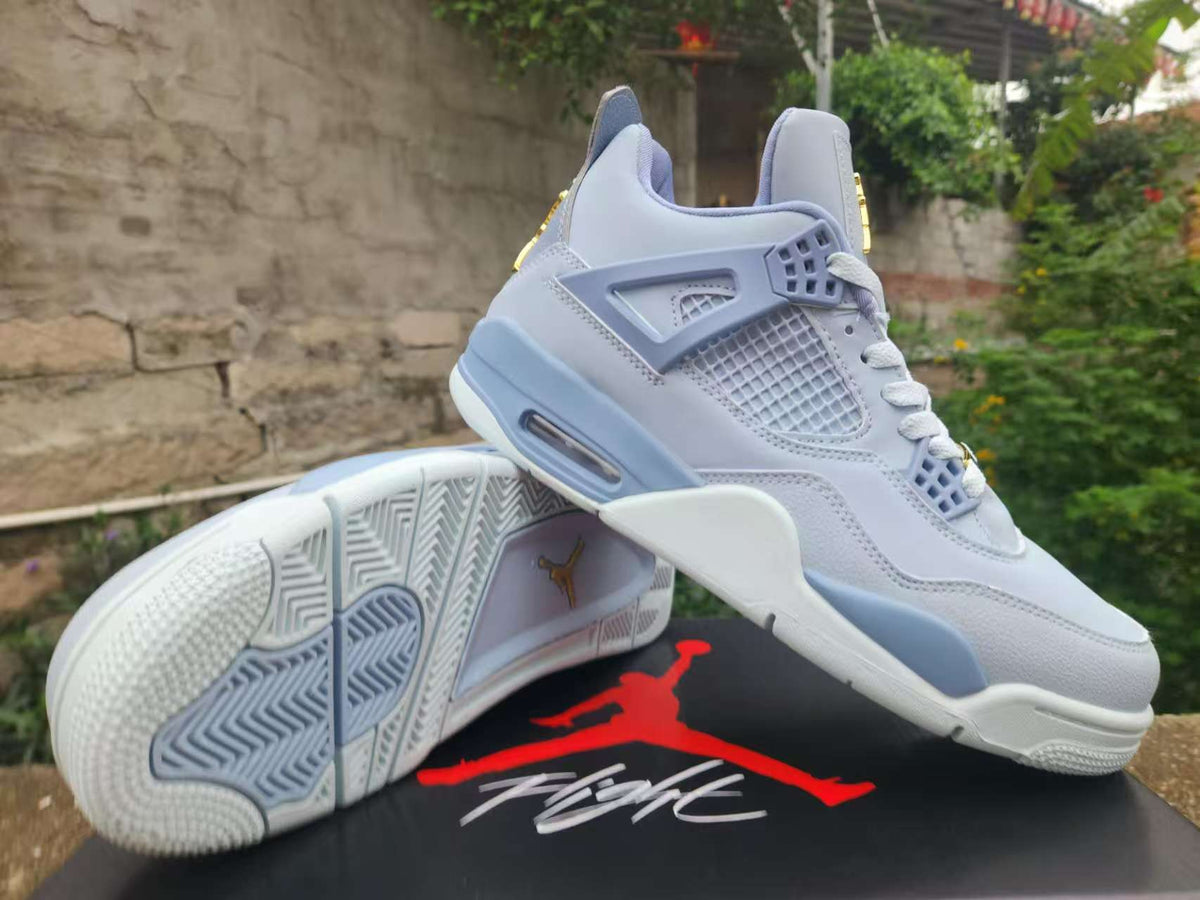 Air Jordan 4 Retro Light Blue Gold