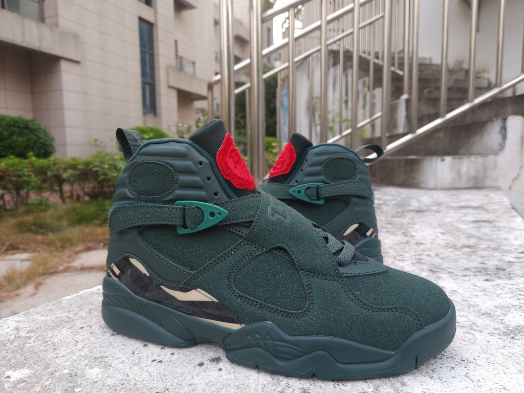 Air Jordan 8 Retro Dark Green Red