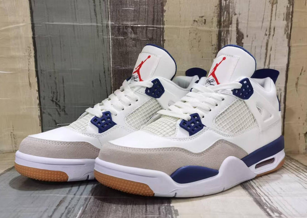 Air Jordan 4 Retro White Navy Gum Sole