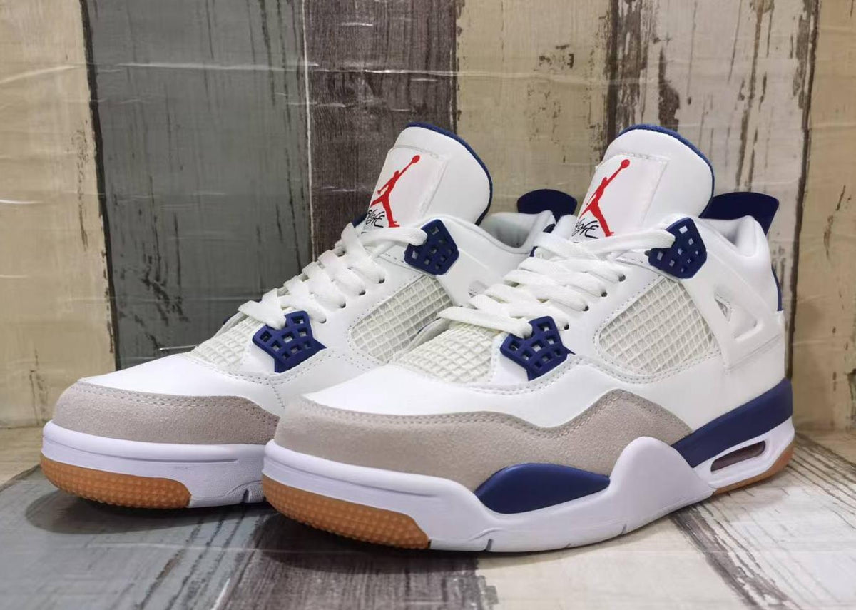 Air Jordan 4 Retro White Navy Gum Sole