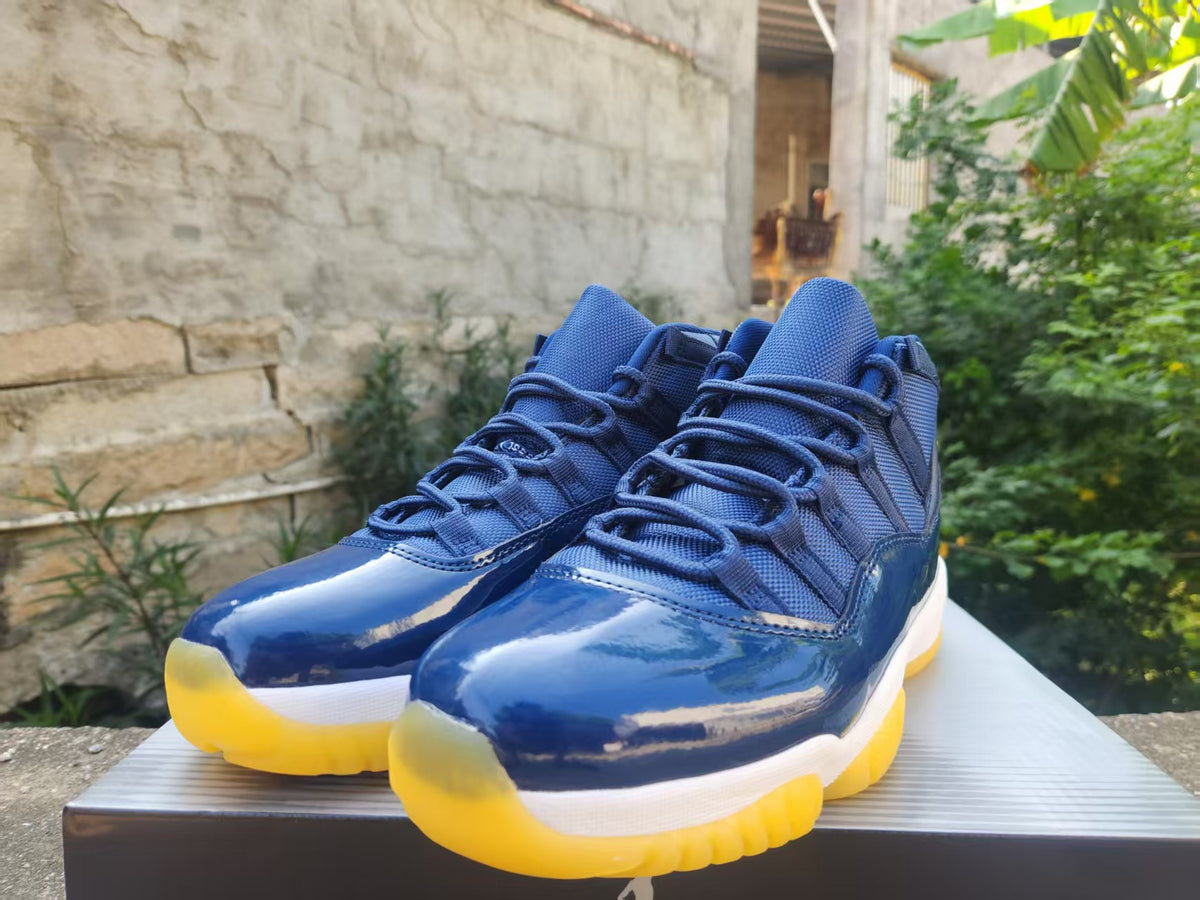 Style 06 Midnight Navy & Yellow High-Top Sneaker