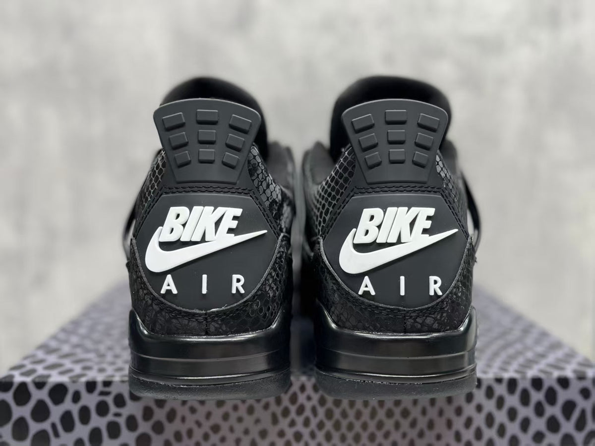 Air Jordan 4 Retro Black Snake Skin Bike