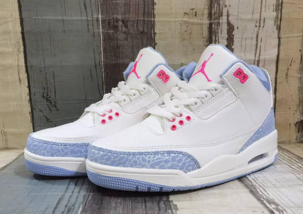 Air Jordan 3 Retro White Light Blue Pink