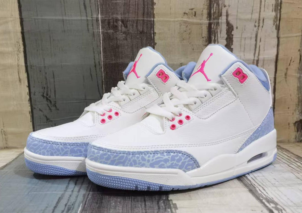 Air Jordan 3 Retro White Light Blue Pink