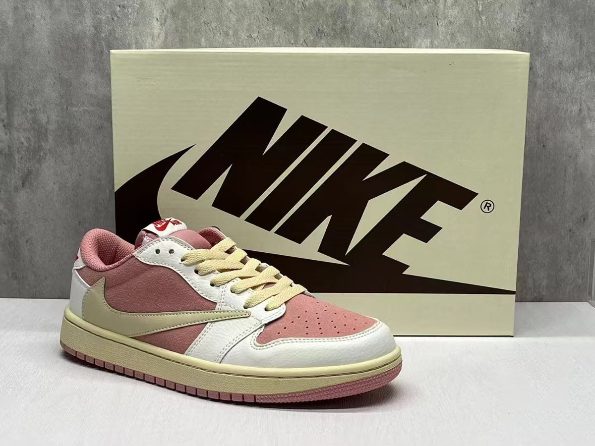 Travis Scott x Air Jordan 1 Low OG “Shy Pink/Red”