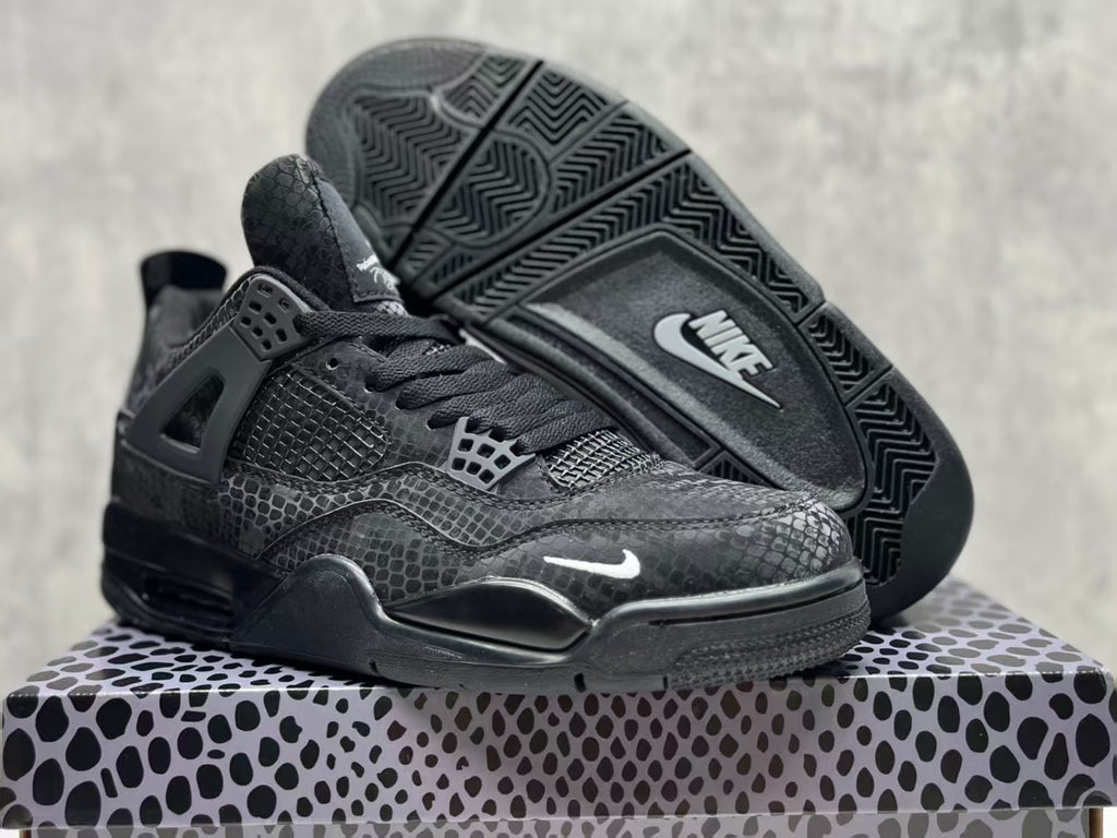 Air Jordan 4 Retro Black Snake Skin Bike