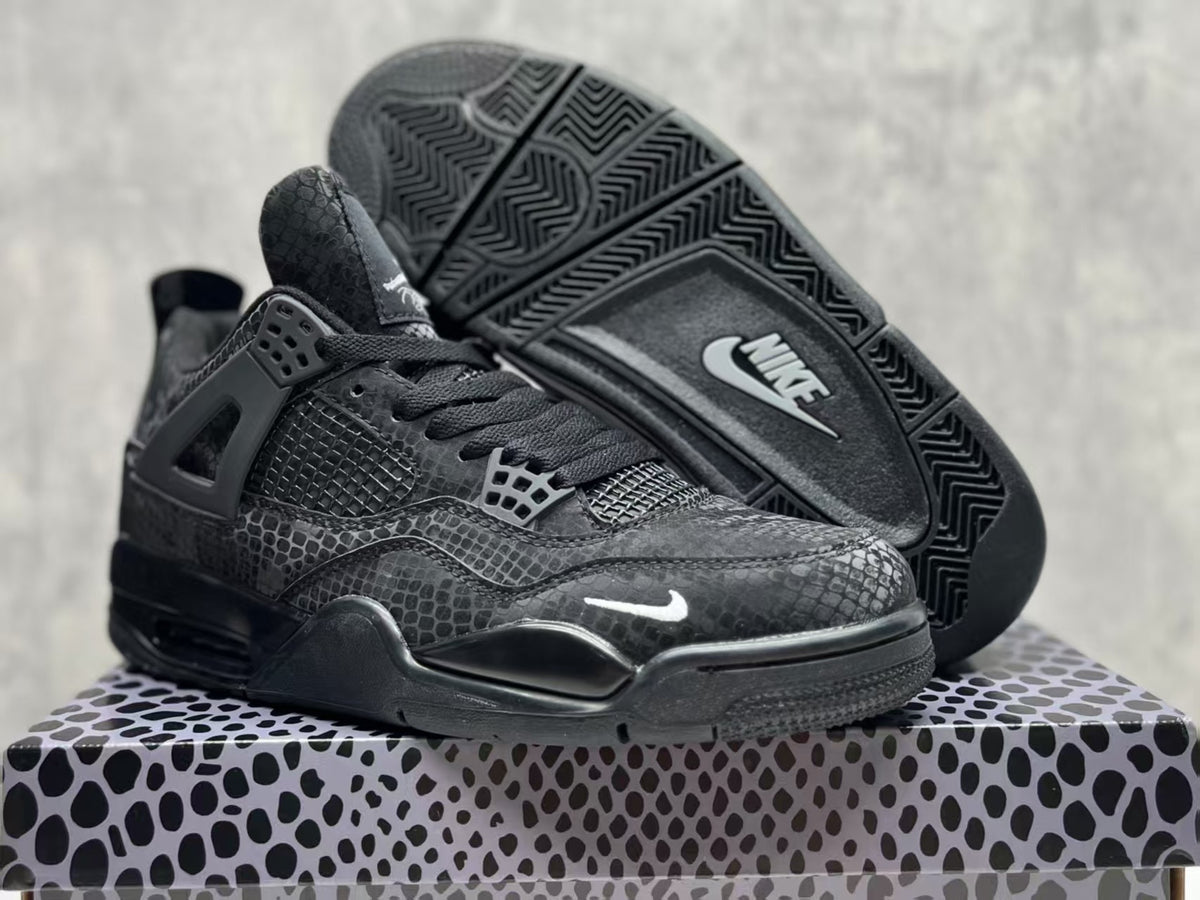 Air Jordan 4 Retro Black Snake Skin Bike