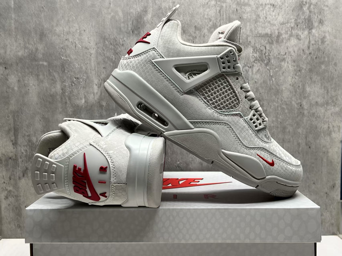 Air Jordan 4 x Nigel Sylvester Retro OG “Brick After Brick” Grey Red