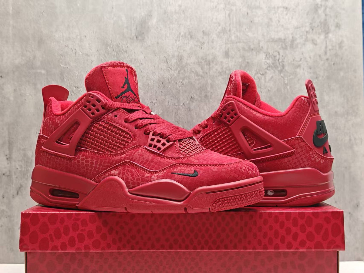 Air Jordan 4 Retro Red Snake Skin