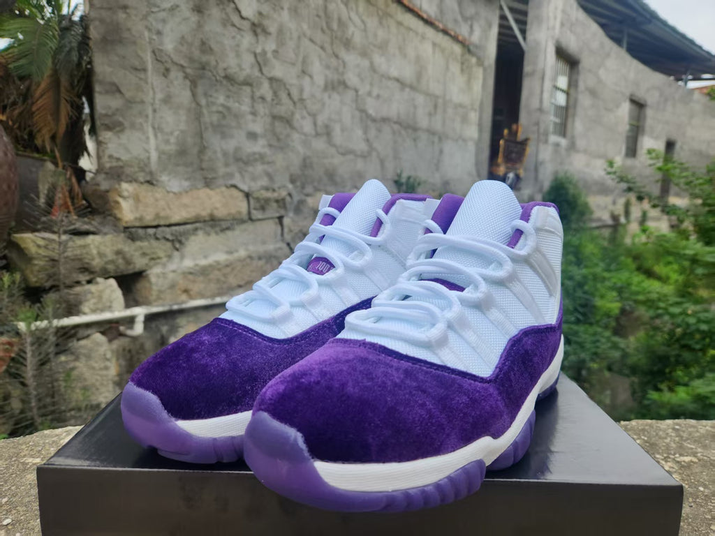 Air Jordan 11 Retro White & Royal Purple