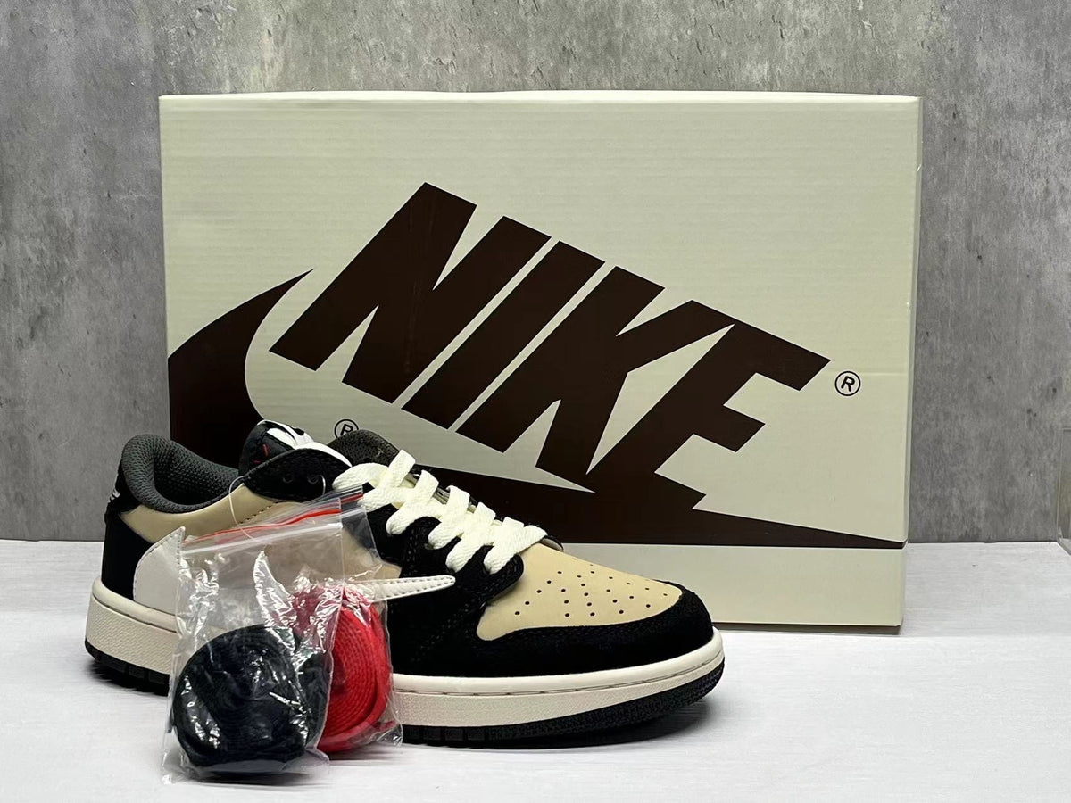 Air Jordan 1 D – Black and Beige Pattern