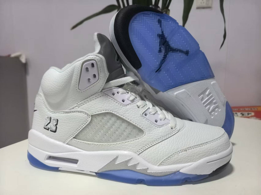 Air Jordan 5 Retro OG White Black Metallic Silver