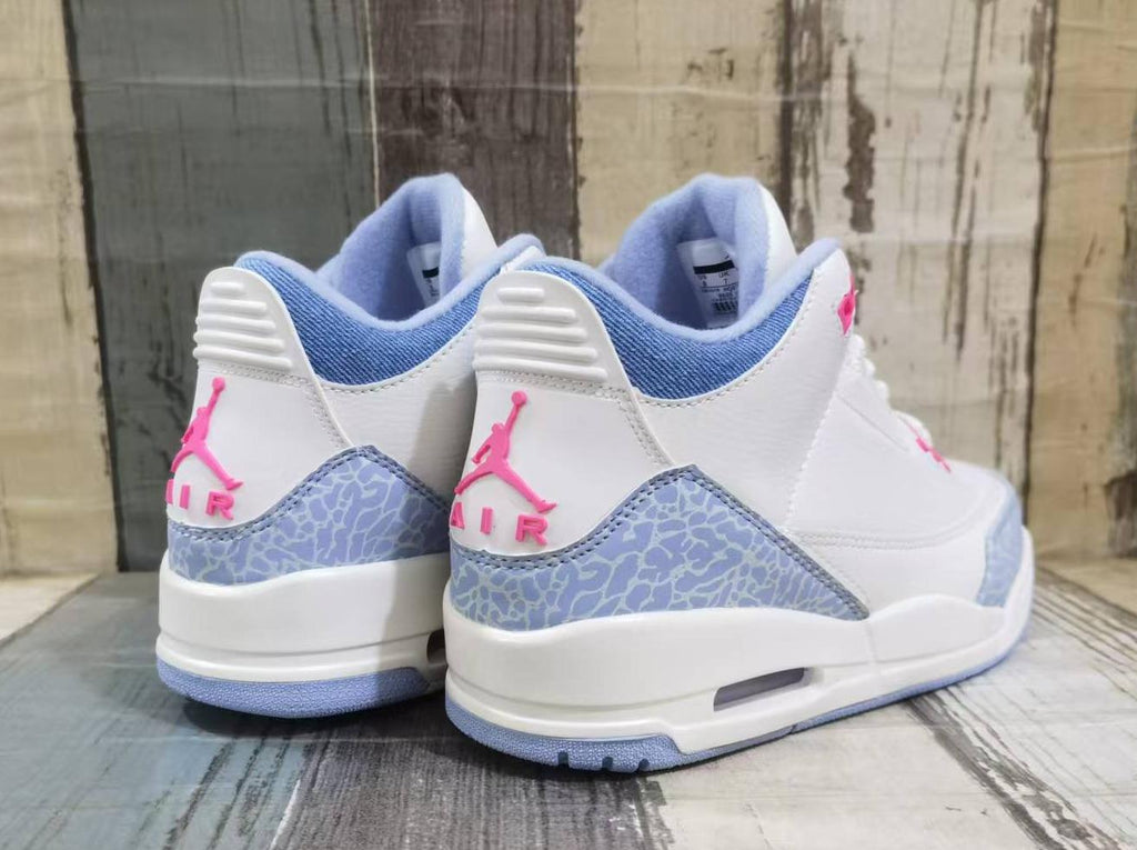 Air Jordan 3 Retro White Light Blue Pink
