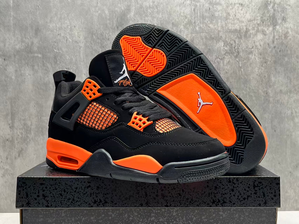 Men's Nike Air Jordan 4 Retro Orange Shoes