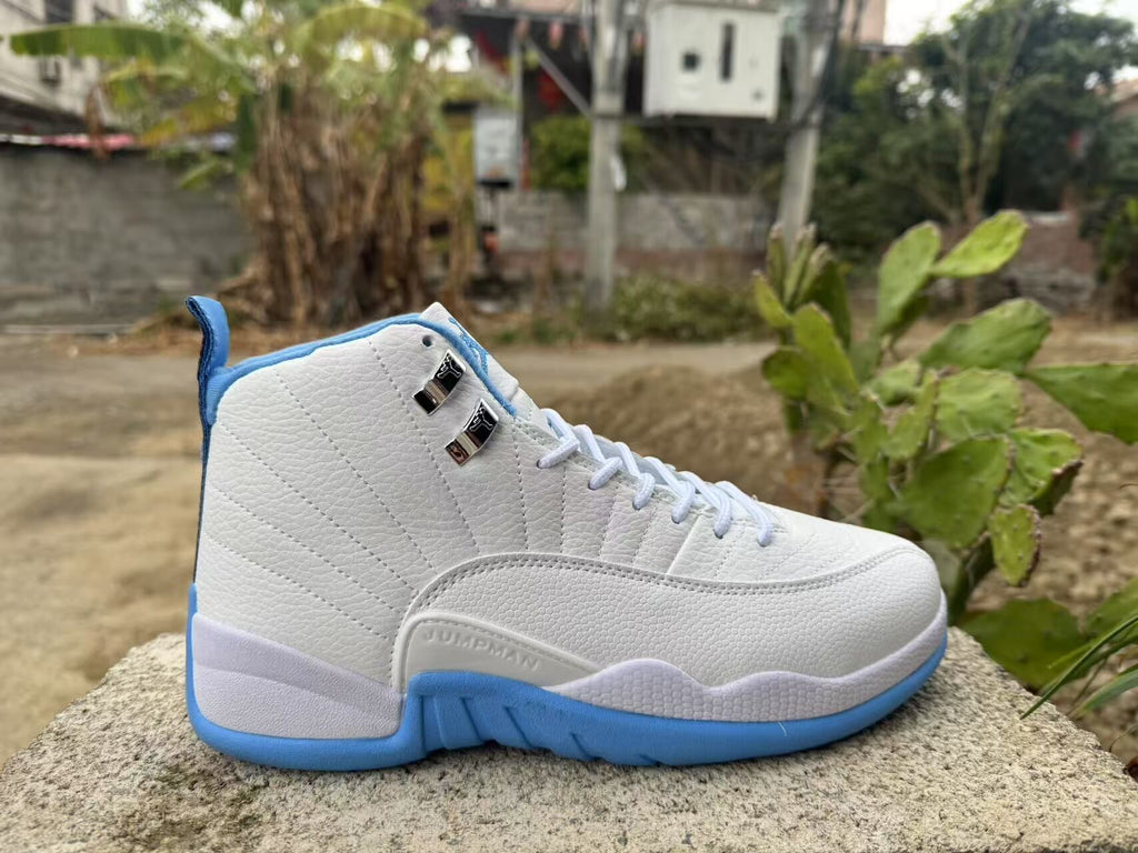 Air Jordan 12 Retro White Metallic Silver University Blue