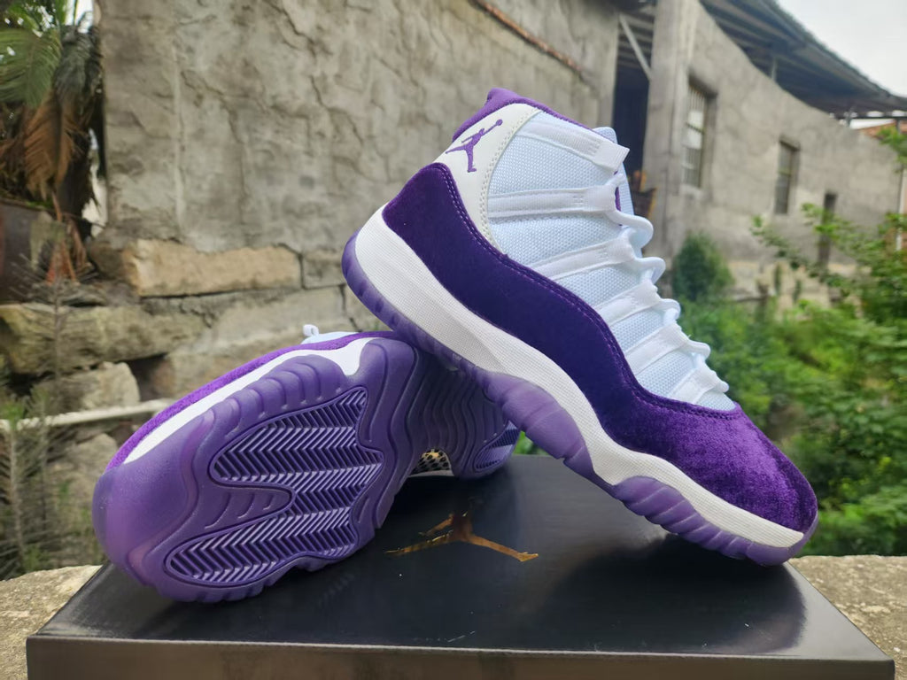 Air Jordan 11 Retro White & Royal Purple