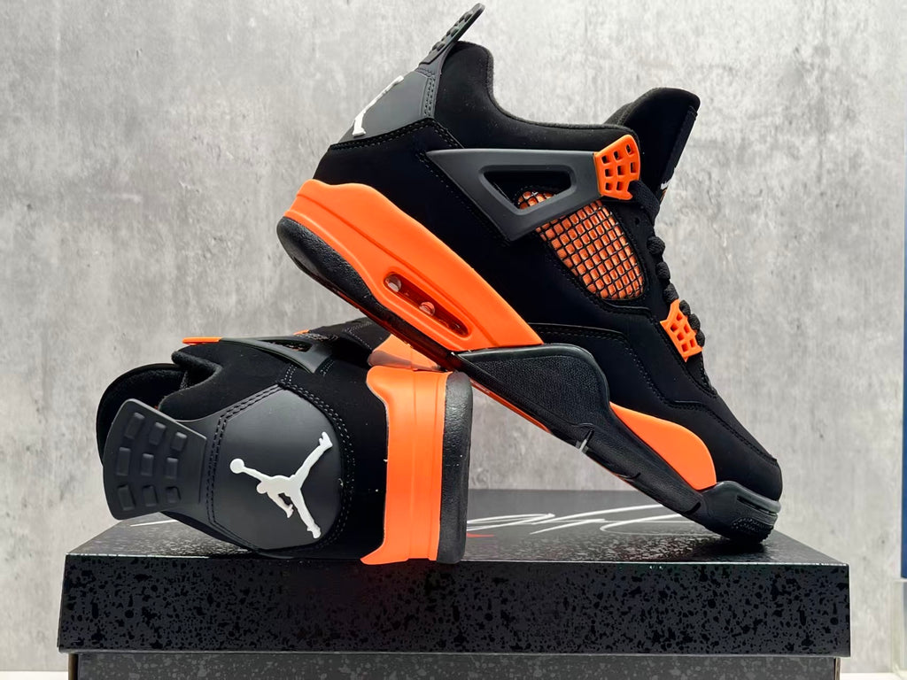 Men's Nike Air Jordan 4 Retro Orange Shoes