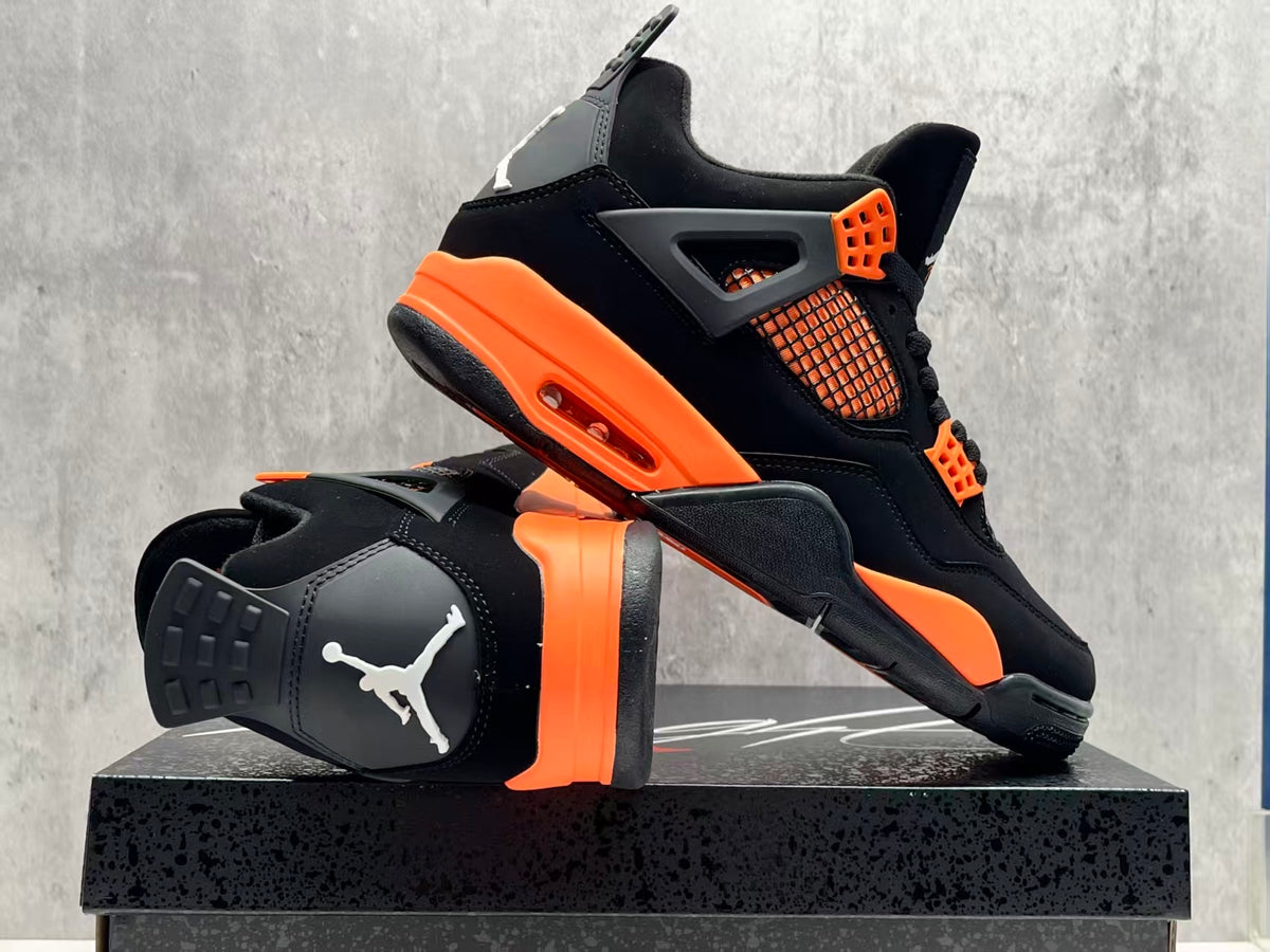 Men's Nike Air Jordan 4 Retro Orange Shoes