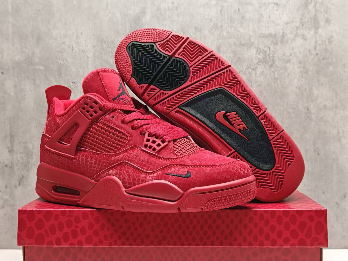 Air Jordan 4 Retro Red Snake Skin