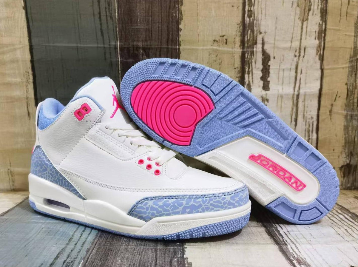 Air Jordan 3 Retro White Light Blue Pink