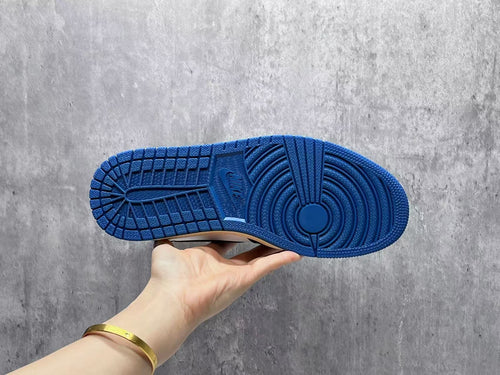 Air Jordan 1 Low White/Blue Lightning Reverse Swoosh