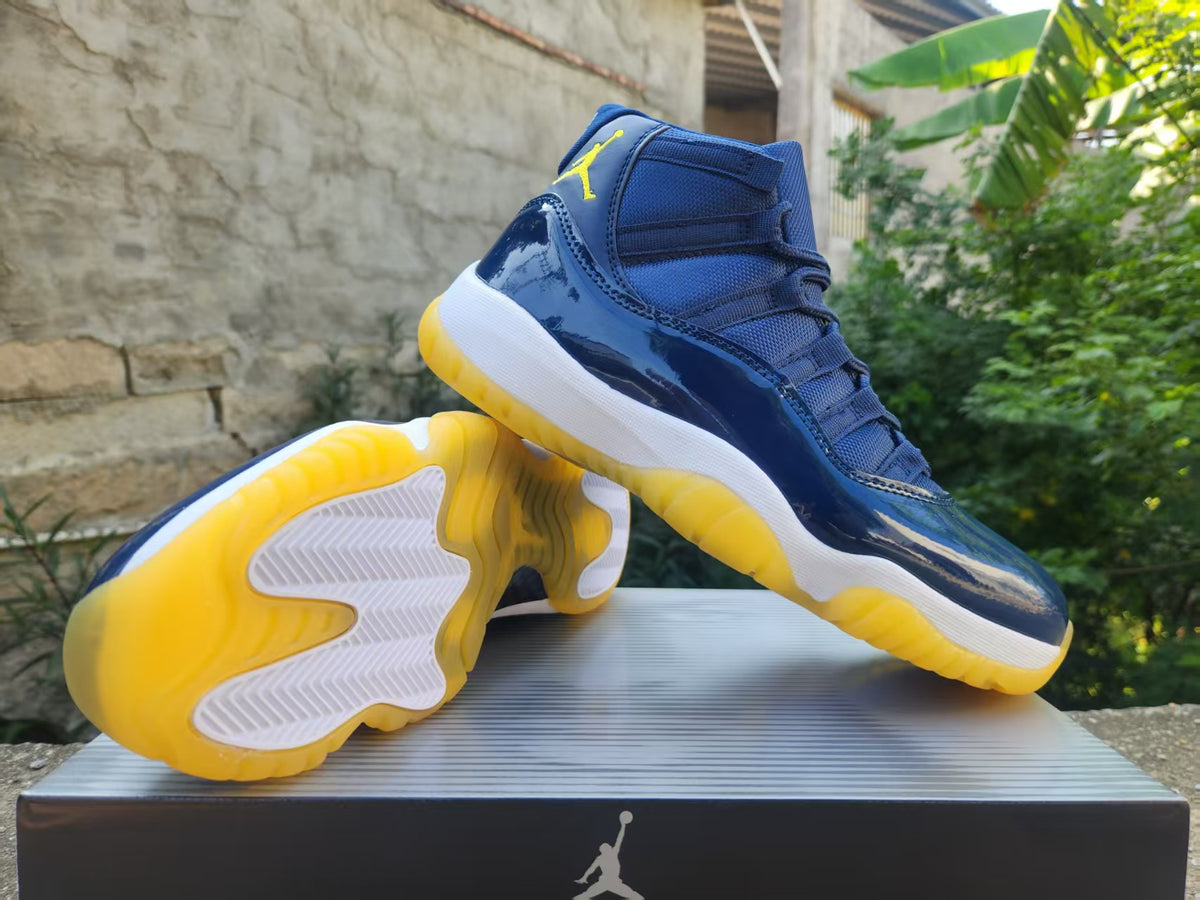 Style 06 Midnight Navy & Yellow High-Top Sneaker