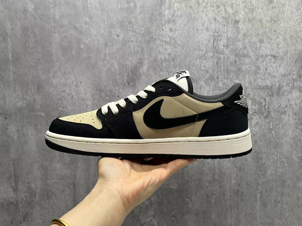 Air Jordan 1 D – Black and Beige Pattern