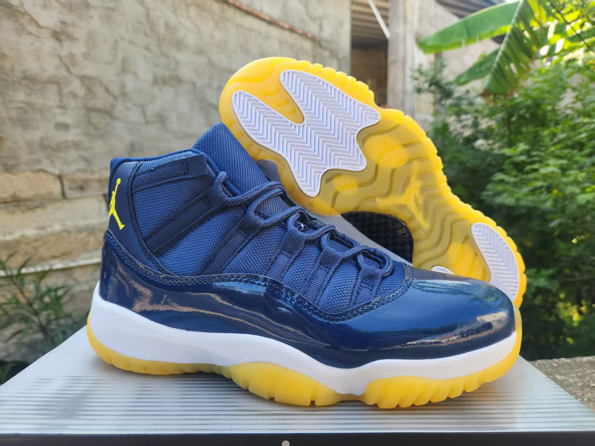 Style 06 Midnight Navy & Yellow High-Top Sneaker